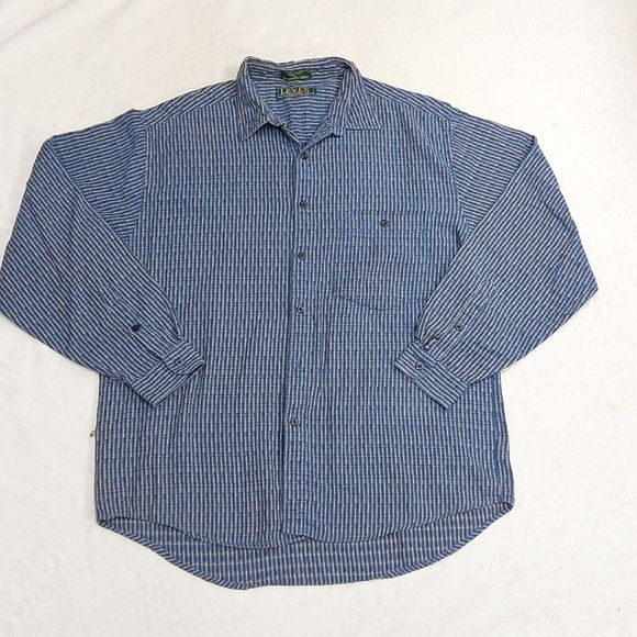 Vintage LEVI’S Sutter Creek Men's Flannel Shirt Striped 100% Cotton Size Large - Picture 1 of 7